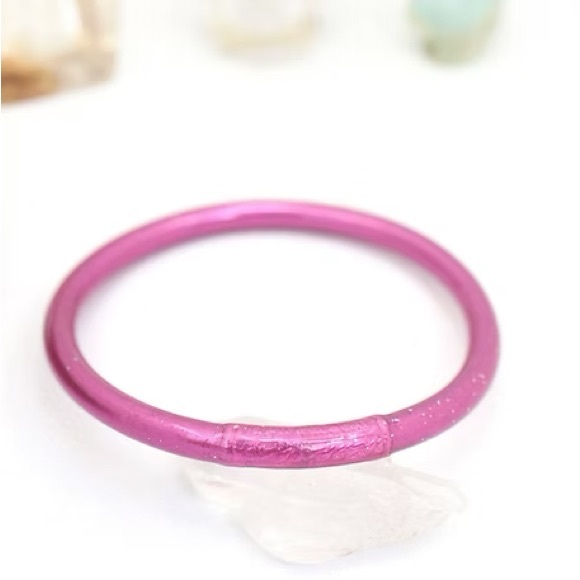 WATERPROOF Colorful Metallic Bangle - Raspberry - Picture 2 of 2